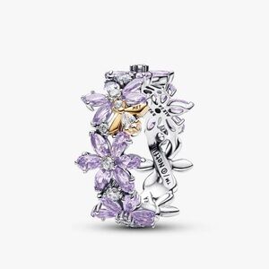 Bridgerton Limited Edition 
Elegant Floral Silver and Purple Ring
Size 7